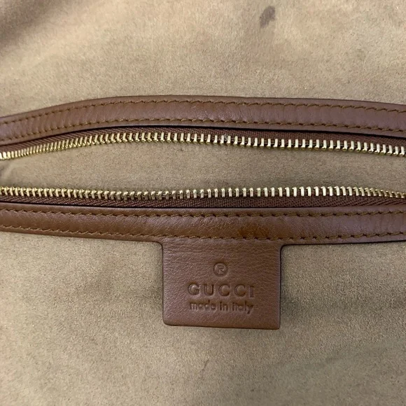 GG Supreme Monogram Large Linea A Hobo Light Brown - Picture 7 of 11